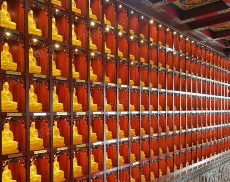 阳泉红底金佛万佛墙