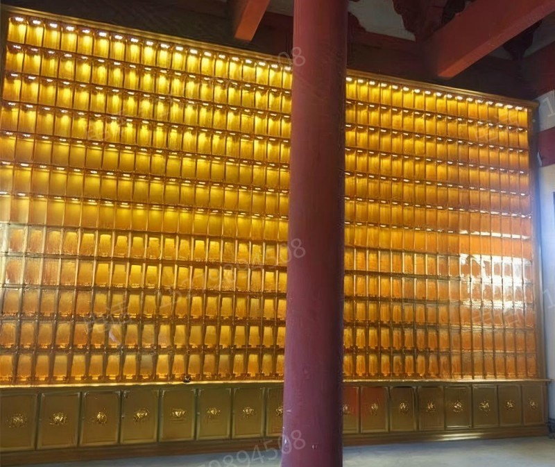 黄山整墙式金色万佛墙
