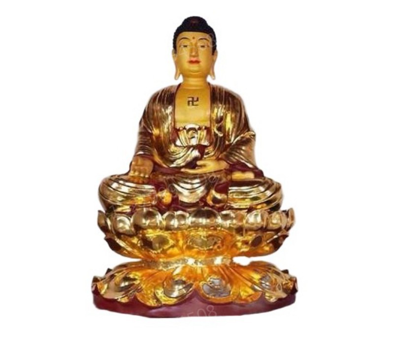 果洛贴金三宝佛像